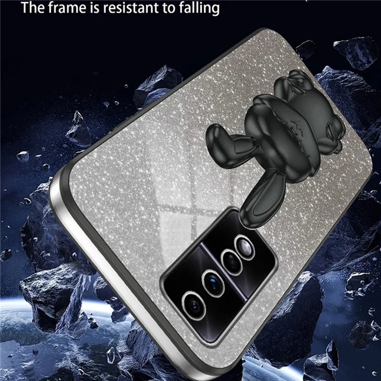 For Honor 80 GT 5G Case Cartoon Rabbit Pull-out Kickstand Drop-proof PC+TPU Phone Cover