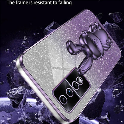 For Honor 80 GT 5G Case Cartoon Rabbit Pull-out Kickstand Drop-proof PC+TPU Phone Cover