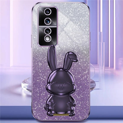 For Honor 80 GT 5G Case Cartoon Rabbit Pull-out Kickstand Drop-proof PC+TPU Phone Cover