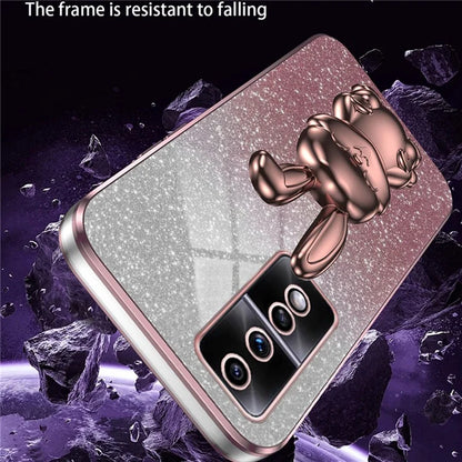 For Honor 80 GT 5G Case Cartoon Rabbit Pull-out Kickstand Drop-proof PC+TPU Phone Cover