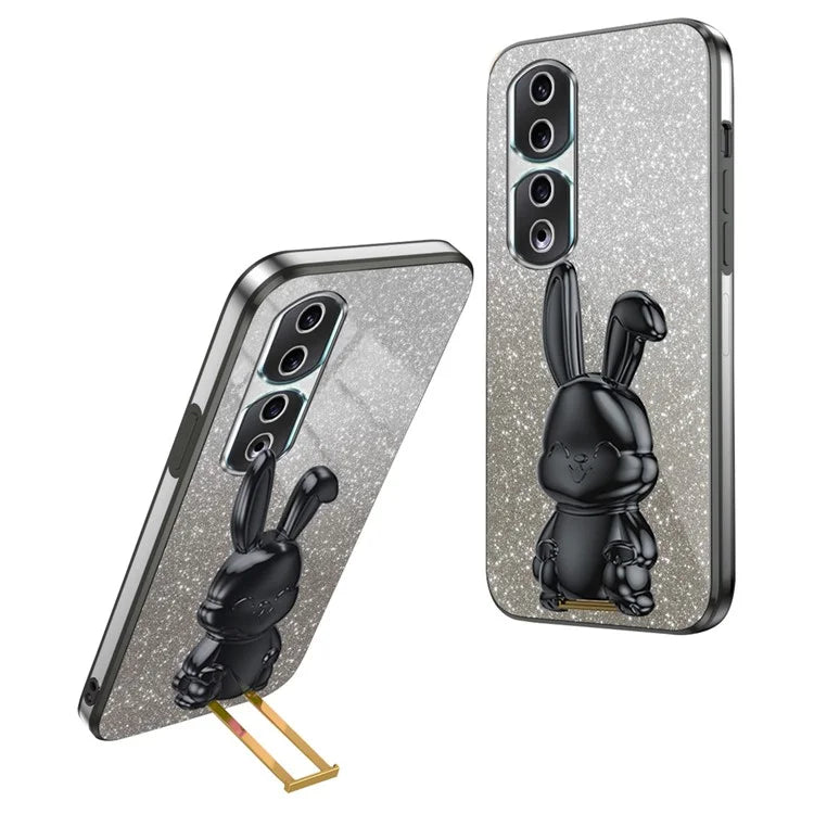 For Honor 90 Pro Case Cute Rabbit Shockproof Kickstand Phone Cover