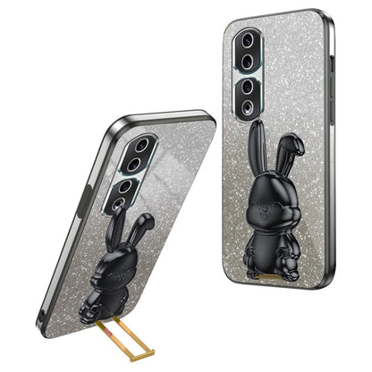 For Honor 90 Pro Case Cute Rabbit Shockproof Kickstand Phone Cover