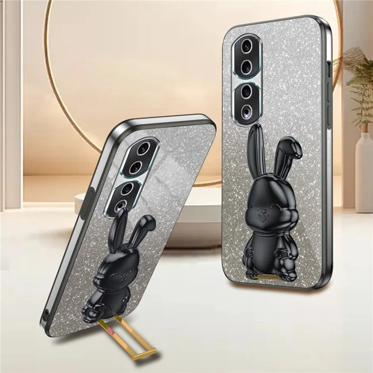For Honor 90 Pro Case Cute Rabbit Shockproof Kickstand Phone Cover