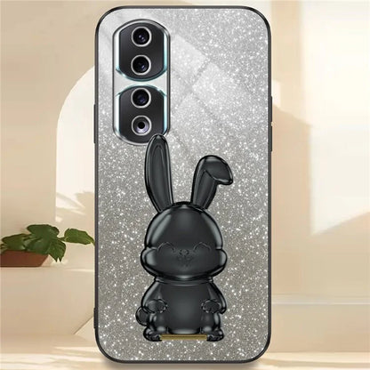 For Honor 90 Pro Case Cute Rabbit Shockproof Kickstand Phone Cover