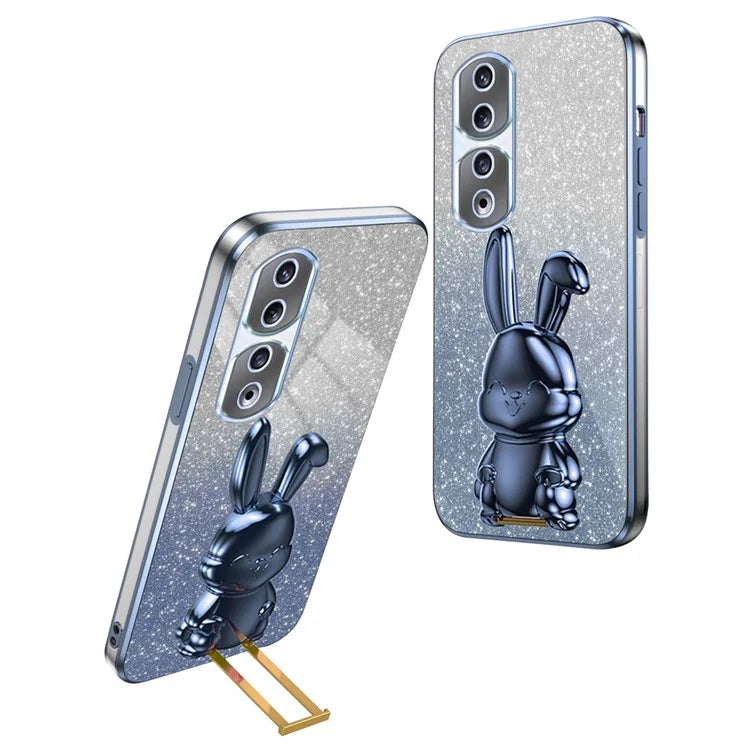 For Honor 90 Pro Case Cute Rabbit Shockproof Kickstand Phone Cover