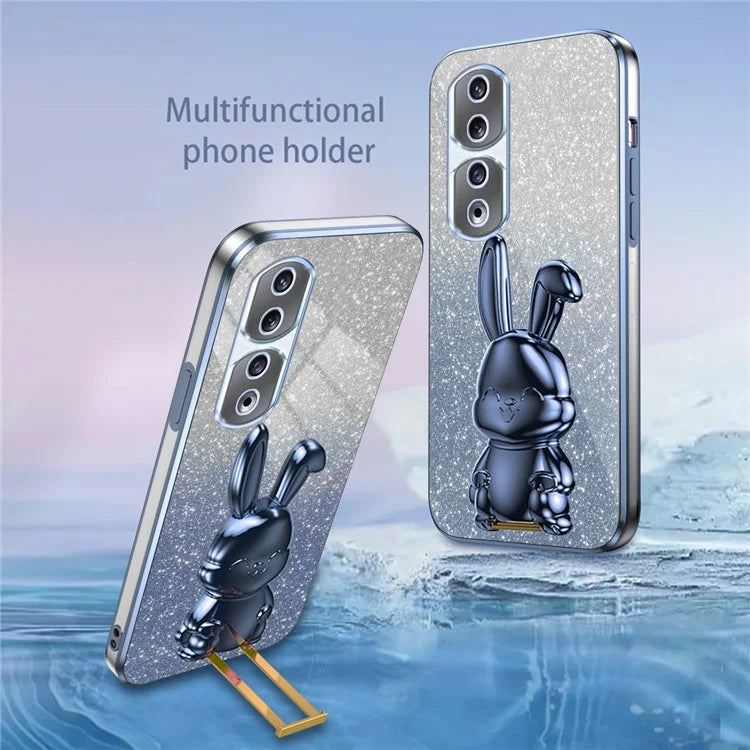 For Honor 90 Pro Case Cute Rabbit Shockproof Kickstand Phone Cover