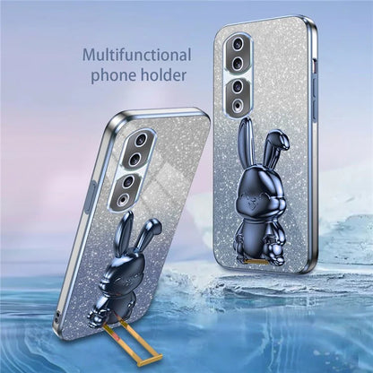 For Honor 90 Pro Case Cute Rabbit Shockproof Kickstand Phone Cover