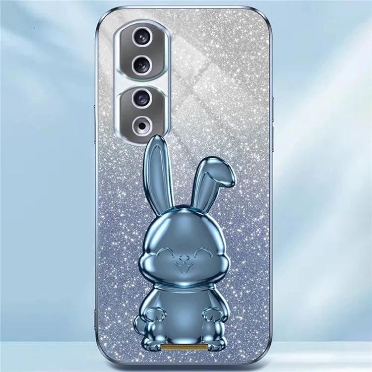 For Honor 90 Pro Case Cute Rabbit Shockproof Kickstand Phone Cover