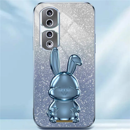 For Honor 90 Pro Case Cute Rabbit Shockproof Kickstand Phone Cover