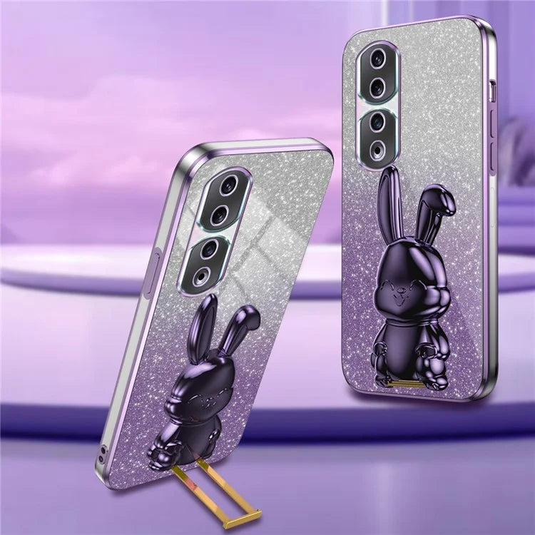 For Honor 90 Pro Case Cute Rabbit Shockproof Kickstand Phone Cover