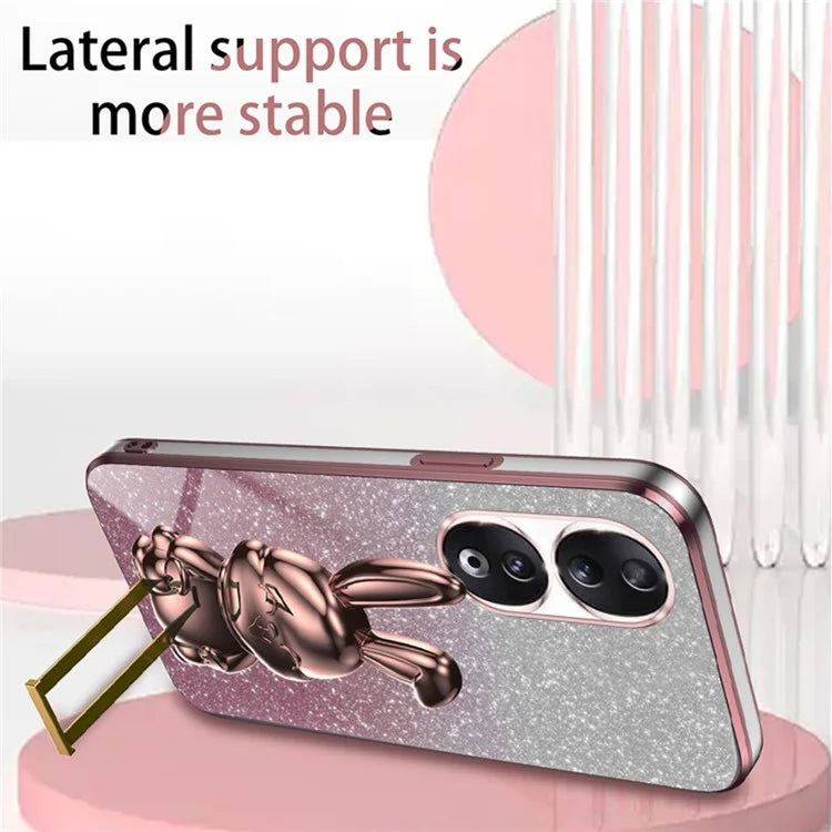 For Honor 90 Kickstand Case Cute Rabbit Protective Phone Cover