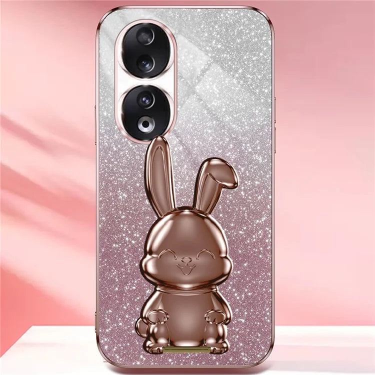 For Honor 90 Kickstand Case Cute Rabbit Protective Phone Cover