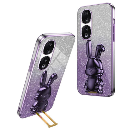 For Honor 90 Kickstand Case Cute Rabbit Protective Phone Cover