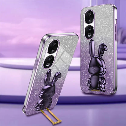 For Honor 90 Kickstand Case Cute Rabbit Protective Phone Cover