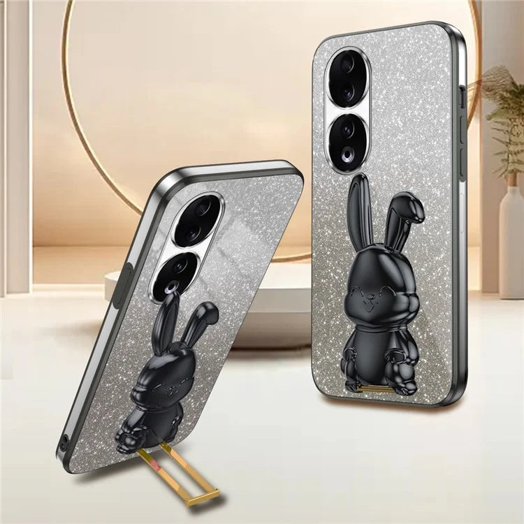 For Honor 90 Kickstand Case Cute Rabbit Protective Phone Cover