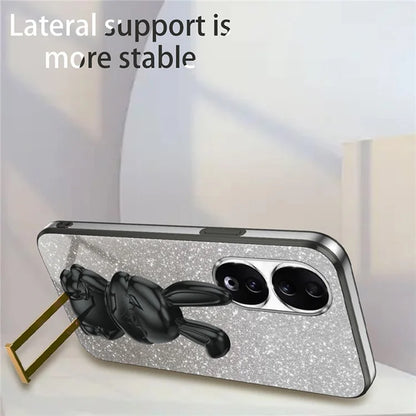 For Honor 90 Kickstand Case Cute Rabbit Protective Phone Cover