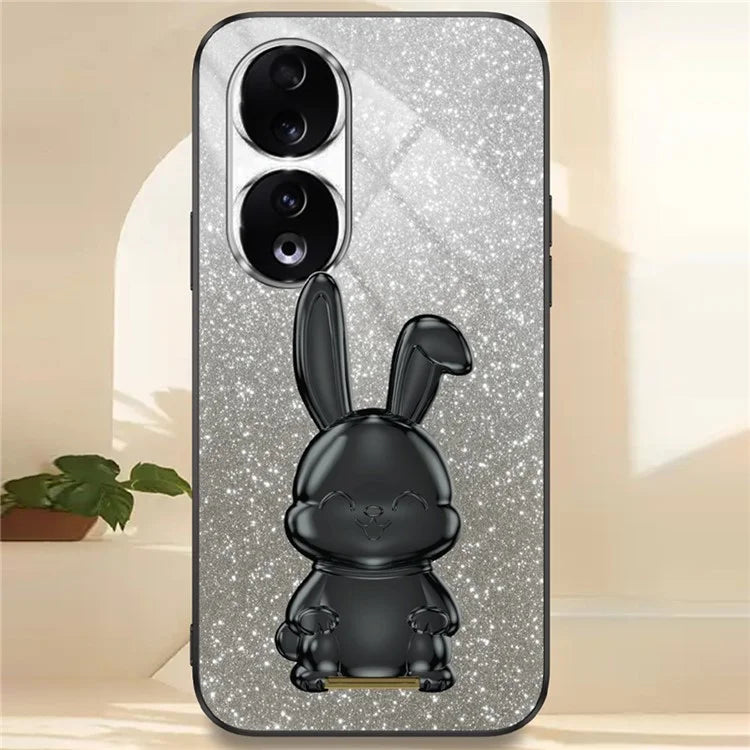 For Honor 90 Kickstand Case Cute Rabbit Protective Phone Cover