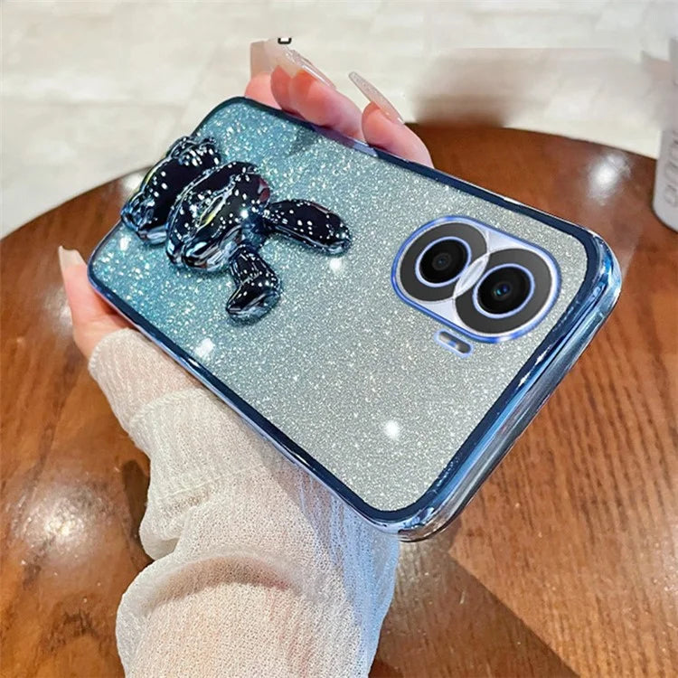 For Honor X40i 5G Shockproof Case Cute Rabbit Anti-Drop Kickstand Phone Cover