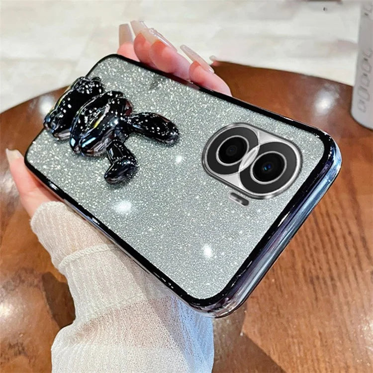 For Honor X40i 5G Shockproof Case Cute Rabbit Anti-Drop Kickstand Phone Cover