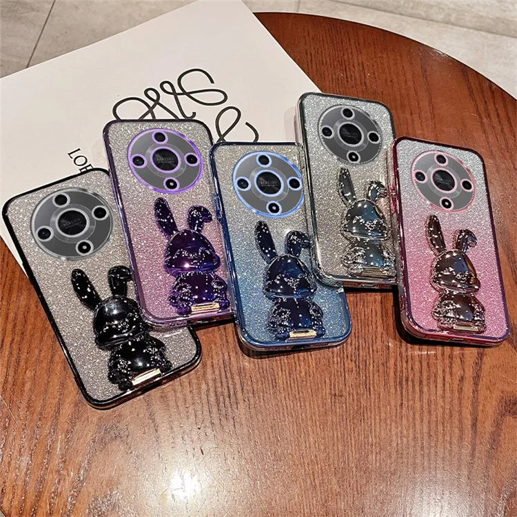 For Honor Magic6 Lite 5G / X9b 5G Case Cute Rabbit Shockproof Kickstand Phone Case