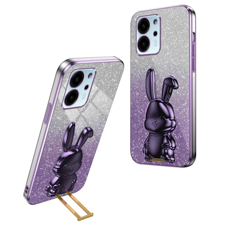 For Honor 80 SE 5G Kickstand Case Cute Rabbit Protective Slim Phone Shell