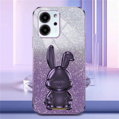 For Honor 80 SE 5G Kickstand Case Cute Rabbit Protective Slim Phone Shell