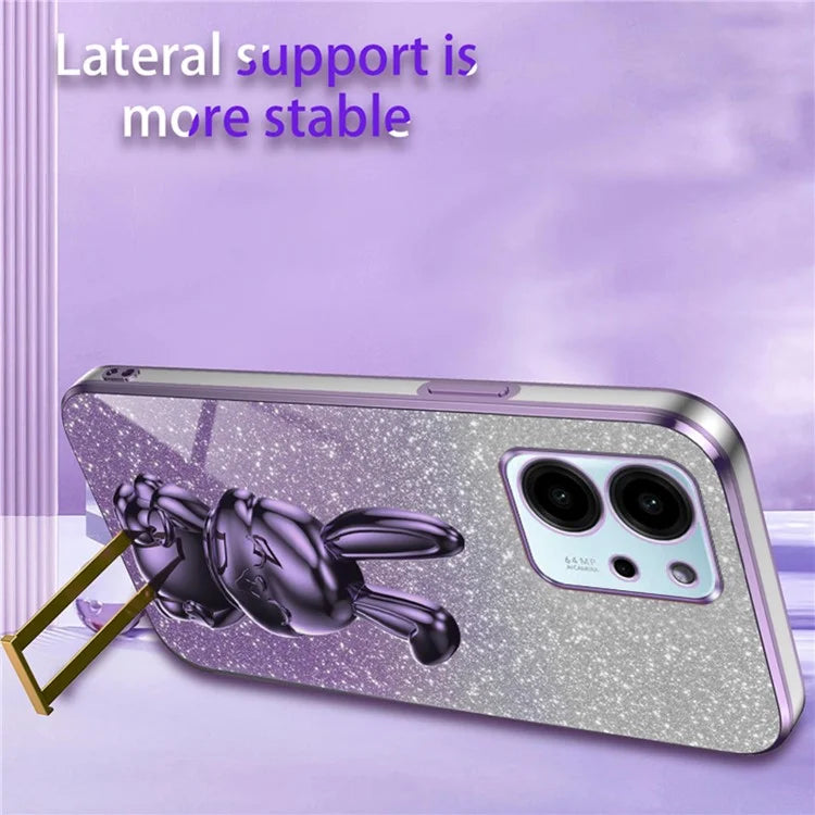 For Honor 80 SE 5G Kickstand Case Cute Rabbit Protective Slim Phone Shell