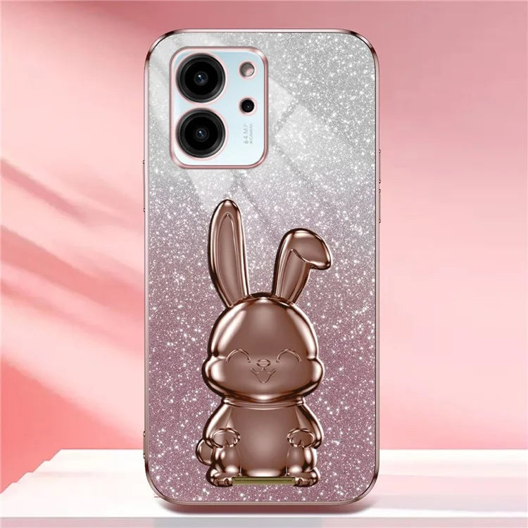 For Honor 80 SE 5G Kickstand Case Cute Rabbit Protective Slim Phone Shell