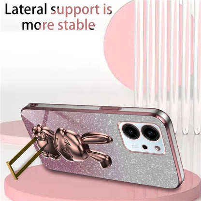 For Honor 80 SE 5G Kickstand Case Cute Rabbit Protective Slim Phone Shell