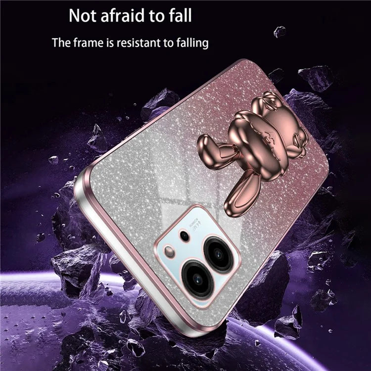 For Honor 80 SE 5G Kickstand Case Cute Rabbit Protective Slim Phone Shell