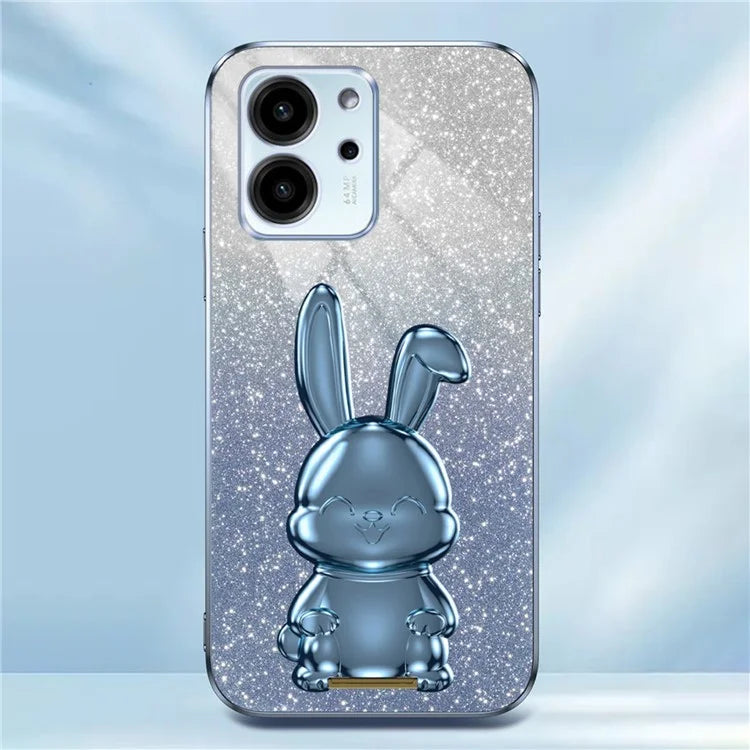 For Honor 80 SE 5G Kickstand Case Cute Rabbit Protective Slim Phone Shell