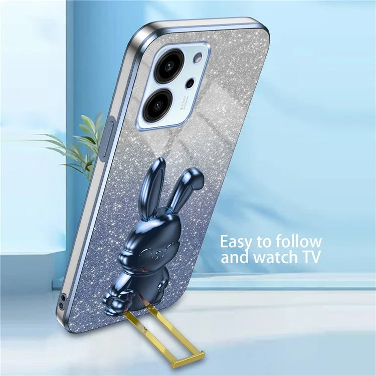 For Honor 80 SE 5G Kickstand Case Cute Rabbit Protective Slim Phone Shell