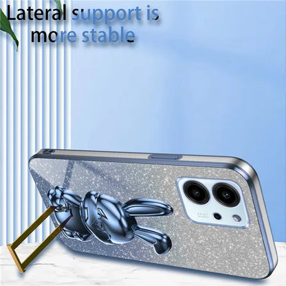 For Honor 80 SE 5G Kickstand Case Cute Rabbit Protective Slim Phone Shell