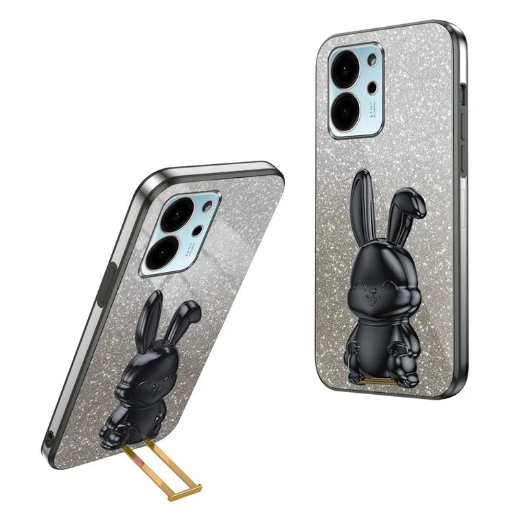 For Honor 80 SE 5G Kickstand Case Cute Rabbit Protective Slim Phone Shell