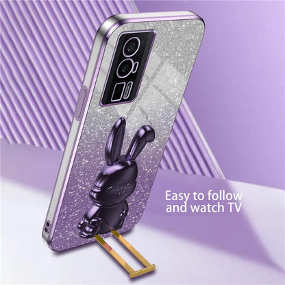 For Xiaomi Redmi K60 5G / K60 Pro 5G Kickstand Case Cute Rabbit Shockproof Slim Phone Cover