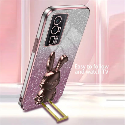 For Xiaomi Redmi K60 5G / K60 Pro 5G Kickstand Case Cute Rabbit Shockproof Slim Phone Cover