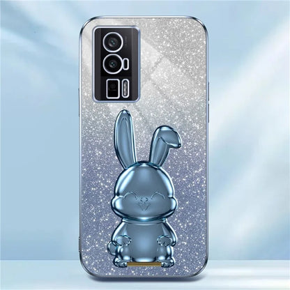For Xiaomi Redmi K60 5G / K60 Pro 5G Kickstand Case Cute Rabbit Shockproof Slim Phone Cover
