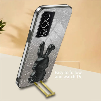 For Xiaomi Redmi K60 5G / K60 Pro 5G Kickstand Case Cute Rabbit Shockproof Slim Phone Cover