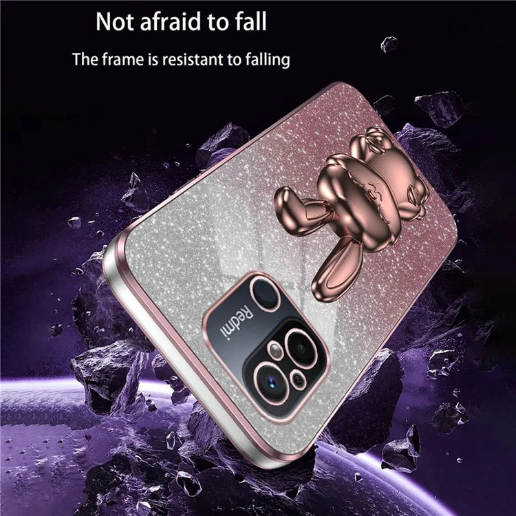 For Xiaomi Redmi 12C 4G Slim Case Cute Rabbit Shockproof Kickstand Phone Cover