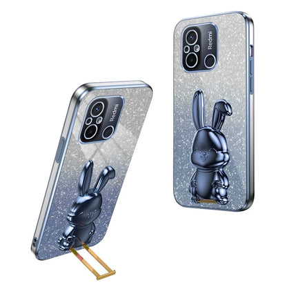 For Xiaomi Redmi 12C 4G Slim Case Cute Rabbit Shockproof Kickstand Phone Cover