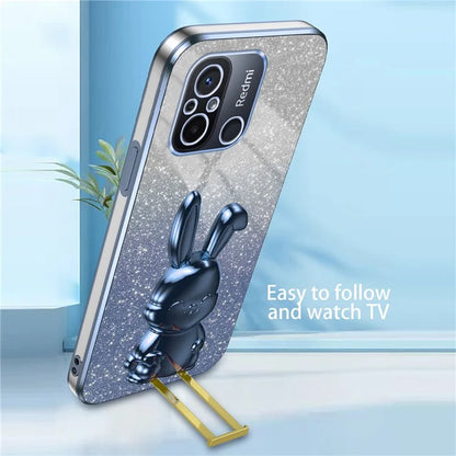 For Xiaomi Redmi 12C 4G Slim Case Cute Rabbit Shockproof Kickstand Phone Cover
