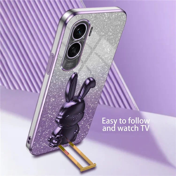 For Honor X50i 5G Kickstand Case Cute Rabbit Anti-Drop Slim Phone Case
