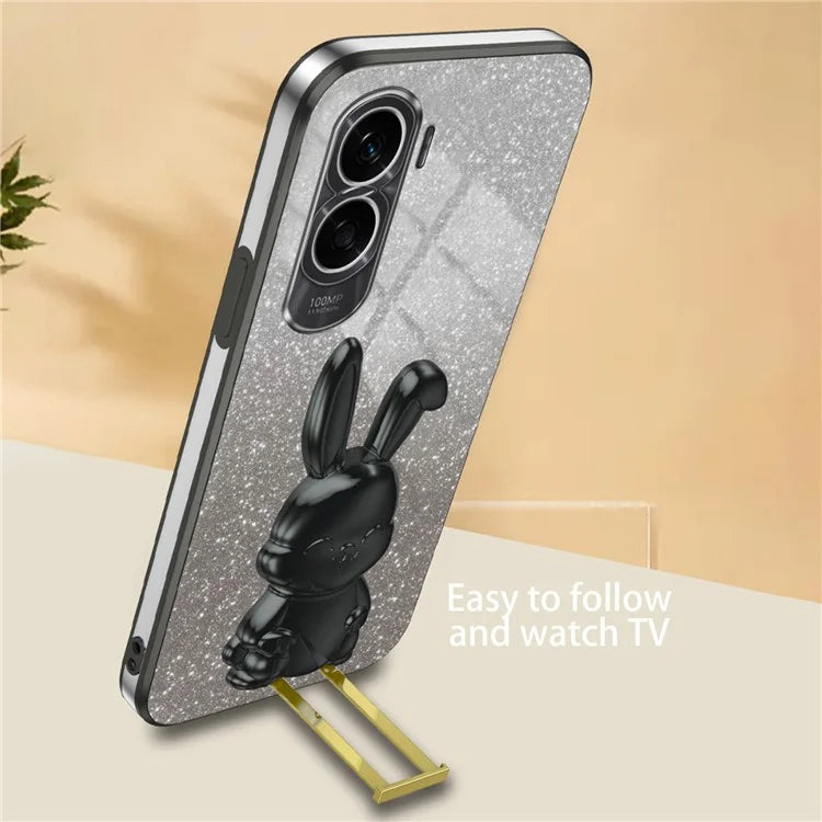 For Honor X50i 5G Kickstand Case Cute Rabbit Anti-Drop Slim Phone Case
