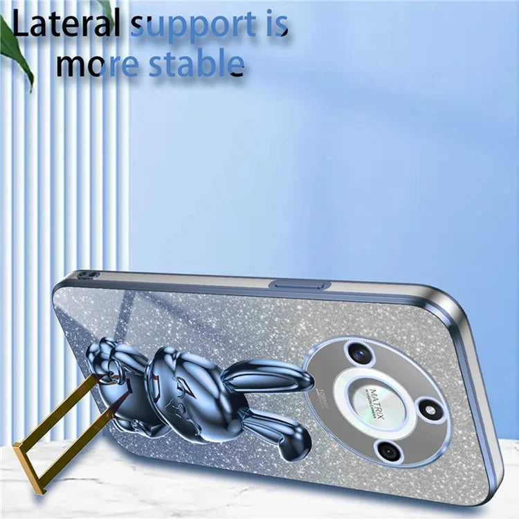 For Honor X50 5G Slim Case Cute Rabbit Anti-Drop Kickstand Phone Case