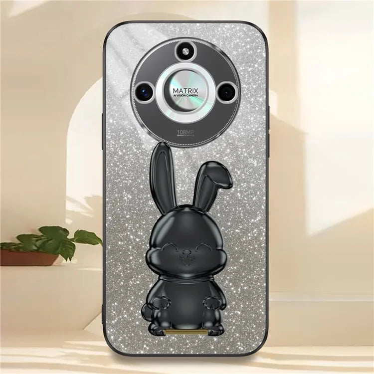 For Honor X50 5G Slim Case Cute Rabbit Anti-Drop Kickstand Phone Case