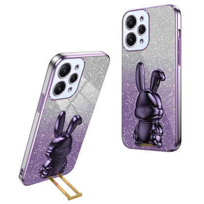 For Xiaomi Redmi 12 4G Shockproof Slim Case Cute Rabbit Kickstand Phone Cover