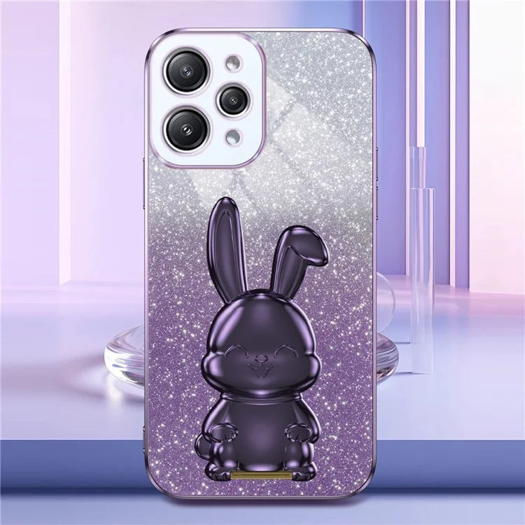 For Xiaomi Redmi 12 4G Shockproof Slim Case Cute Rabbit Kickstand Phone Cover