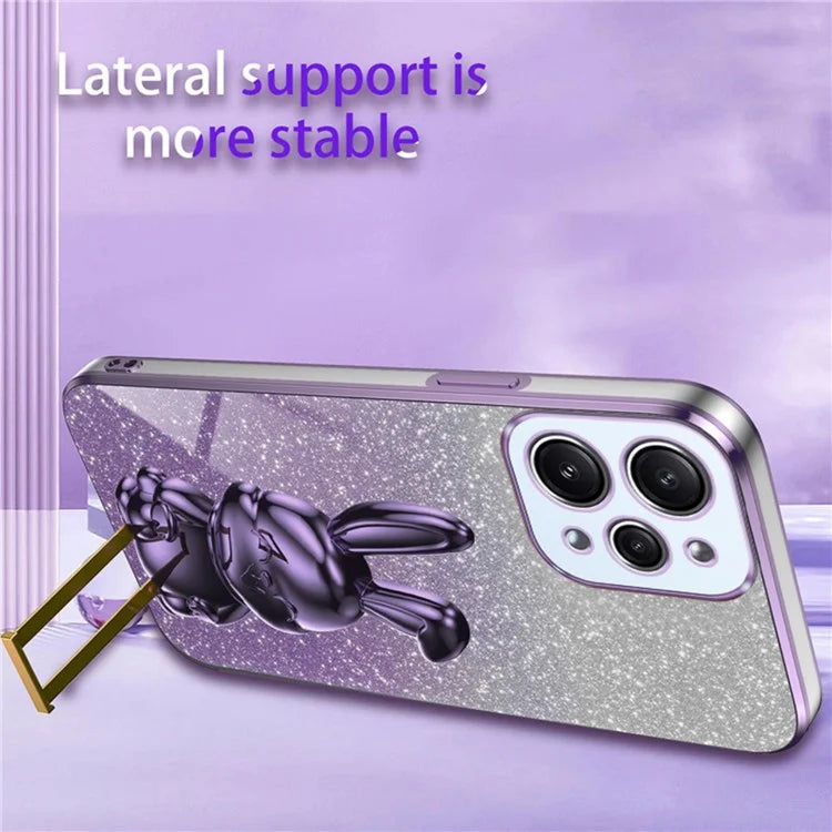 For Xiaomi Redmi 12 4G Shockproof Slim Case Cute Rabbit Kickstand Phone Cover