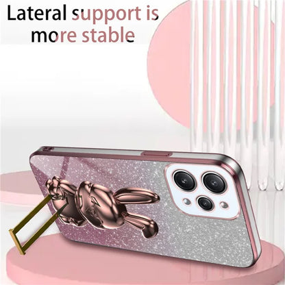 For Xiaomi Redmi 12 4G Shockproof Slim Case Cute Rabbit Kickstand Phone Cover