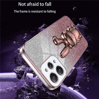 For Xiaomi Redmi 12 4G Shockproof Slim Case Cute Rabbit Kickstand Phone Cover